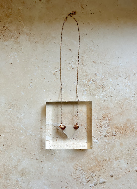 Selenite TRI on box chain Necklace